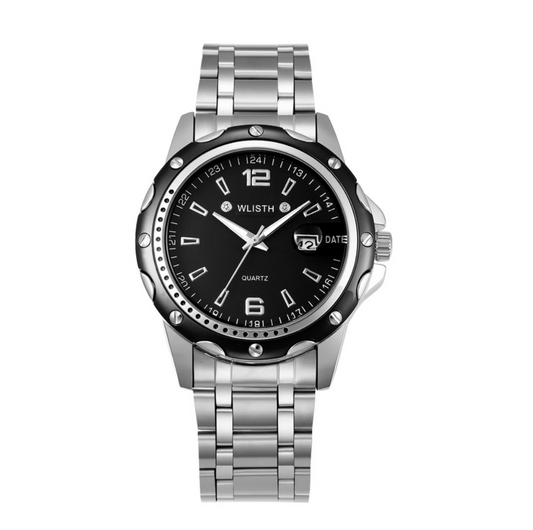 STEEL WATCH BLACK DIAL